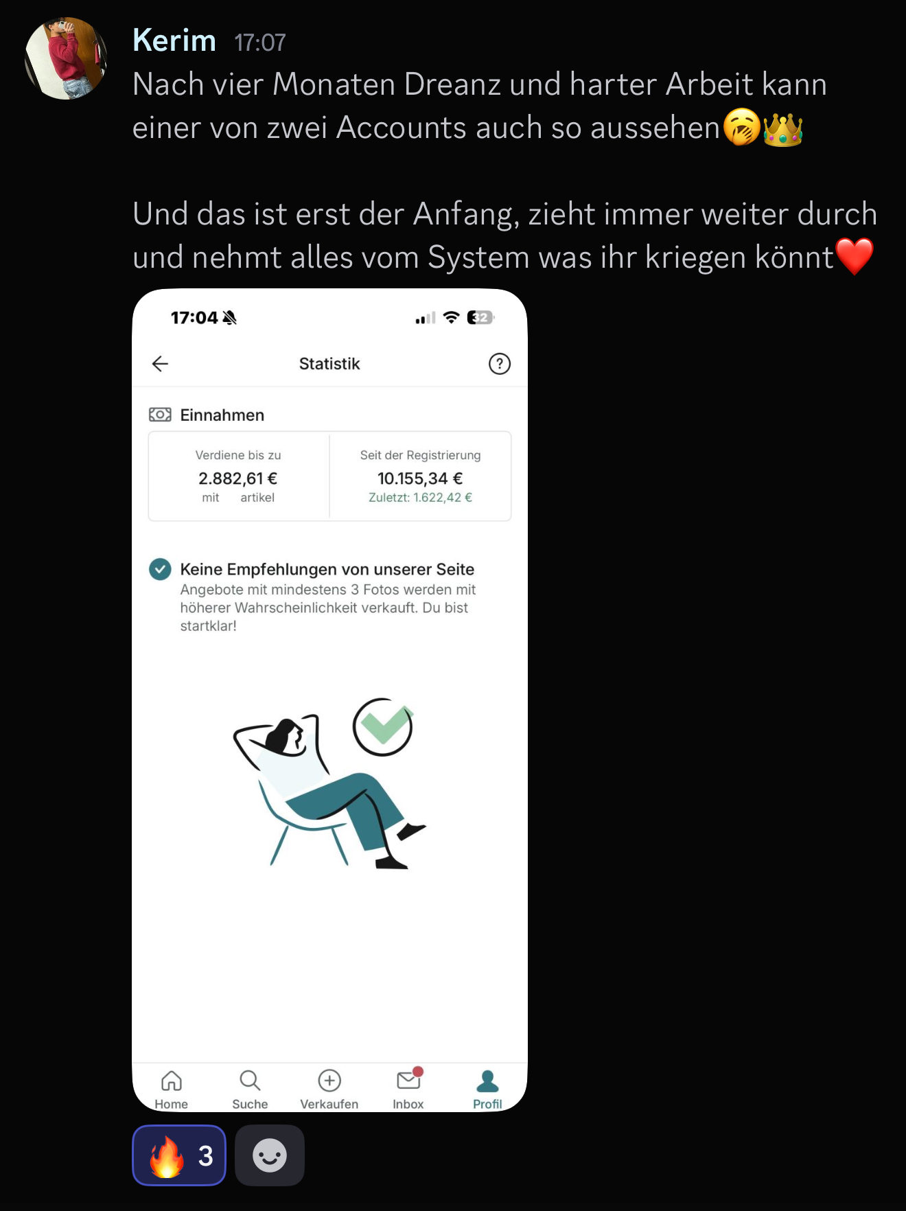 Originalbeitrag von Kerim: 10.155,34 €, einnahmen seit registrierung